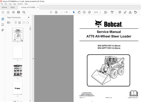 bobcat a770 manual pdf